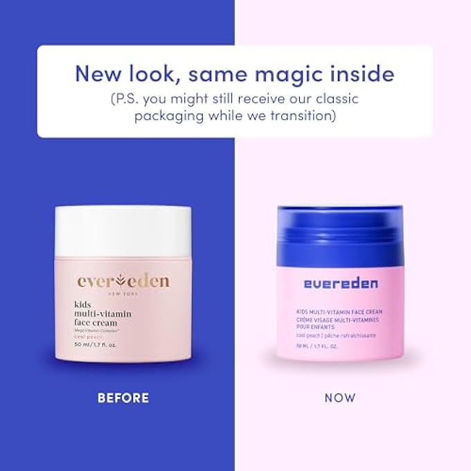 Evereden KIDS FACE CREAM: COOL PEACH, 1.7 OZ. | FACE LOTION | CLEAN AND NON-TOXIC FACE MOISTURIZER | SKIN CARE FOR KIDS - Image 2